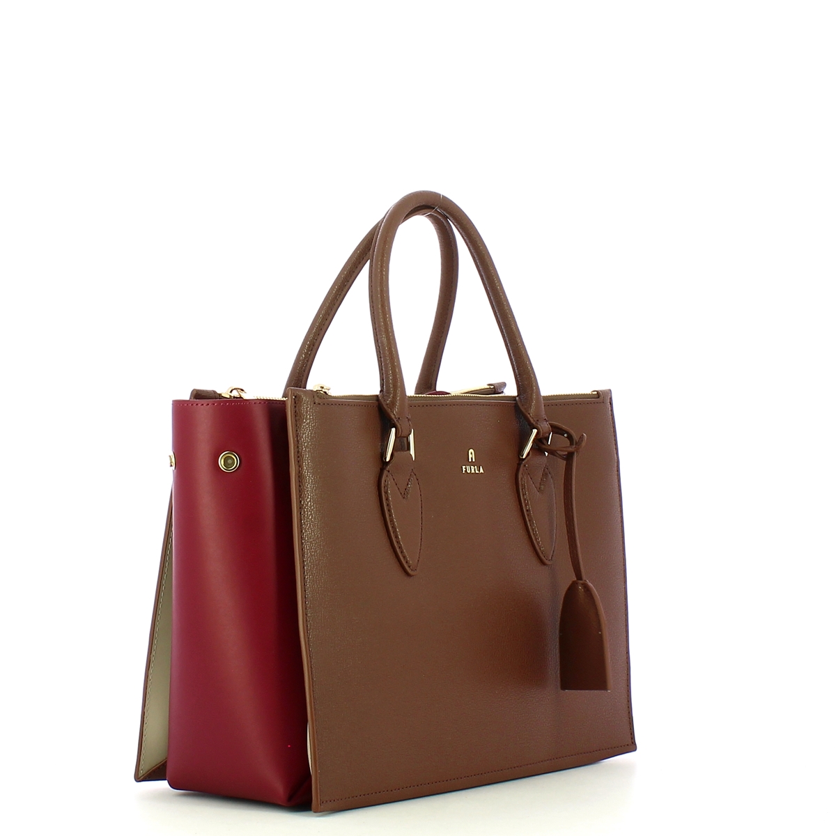 Furla Borsa a mano Magnolia M Praline Ciliegie Marmo - 2