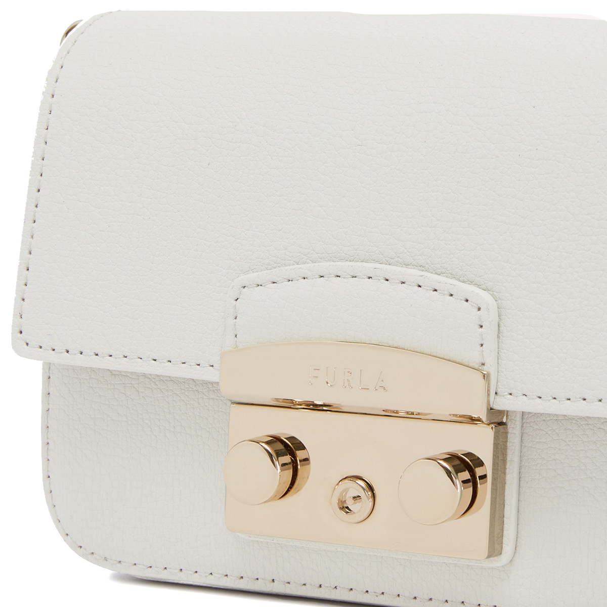 Furla Mini Borsa a bandoliera Metropolis Marshmallow Corda Naturale - 4