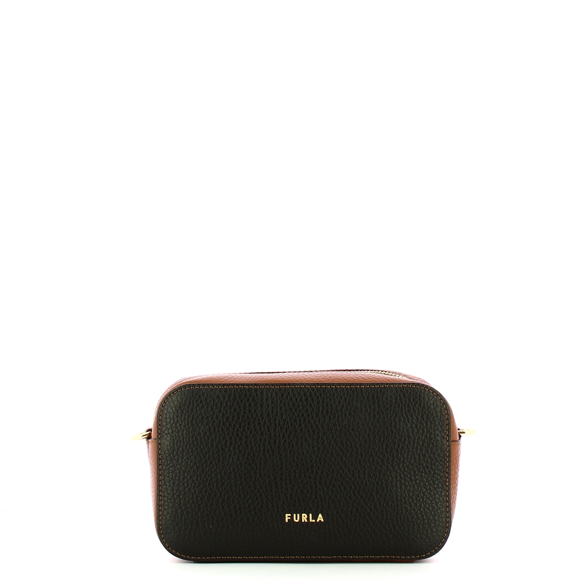 Furla Mini Borsa a bandoliera Primula Colorblock Nero Cognac - 3