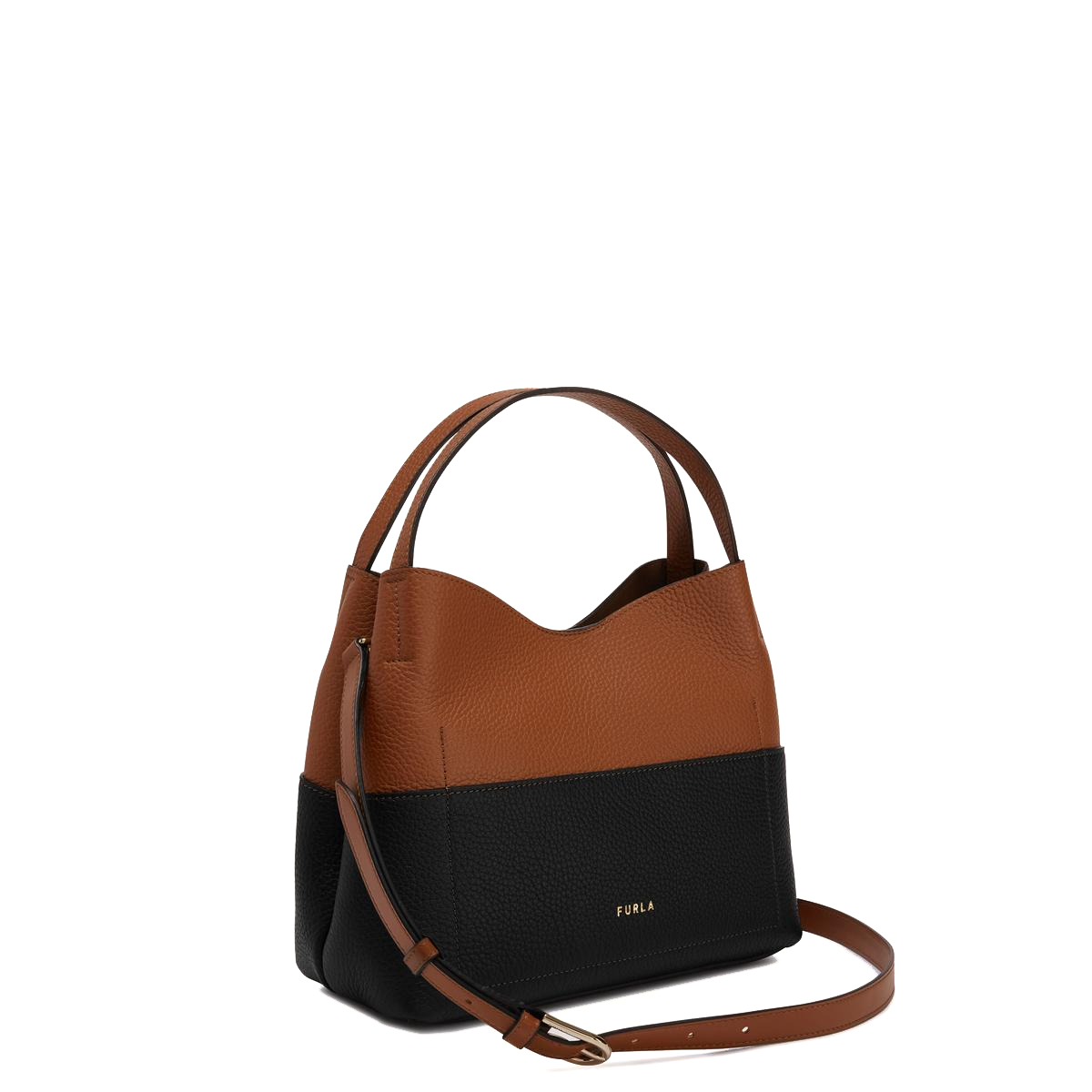 Furla Borsa a mano Primula S Nero Cognac - 3