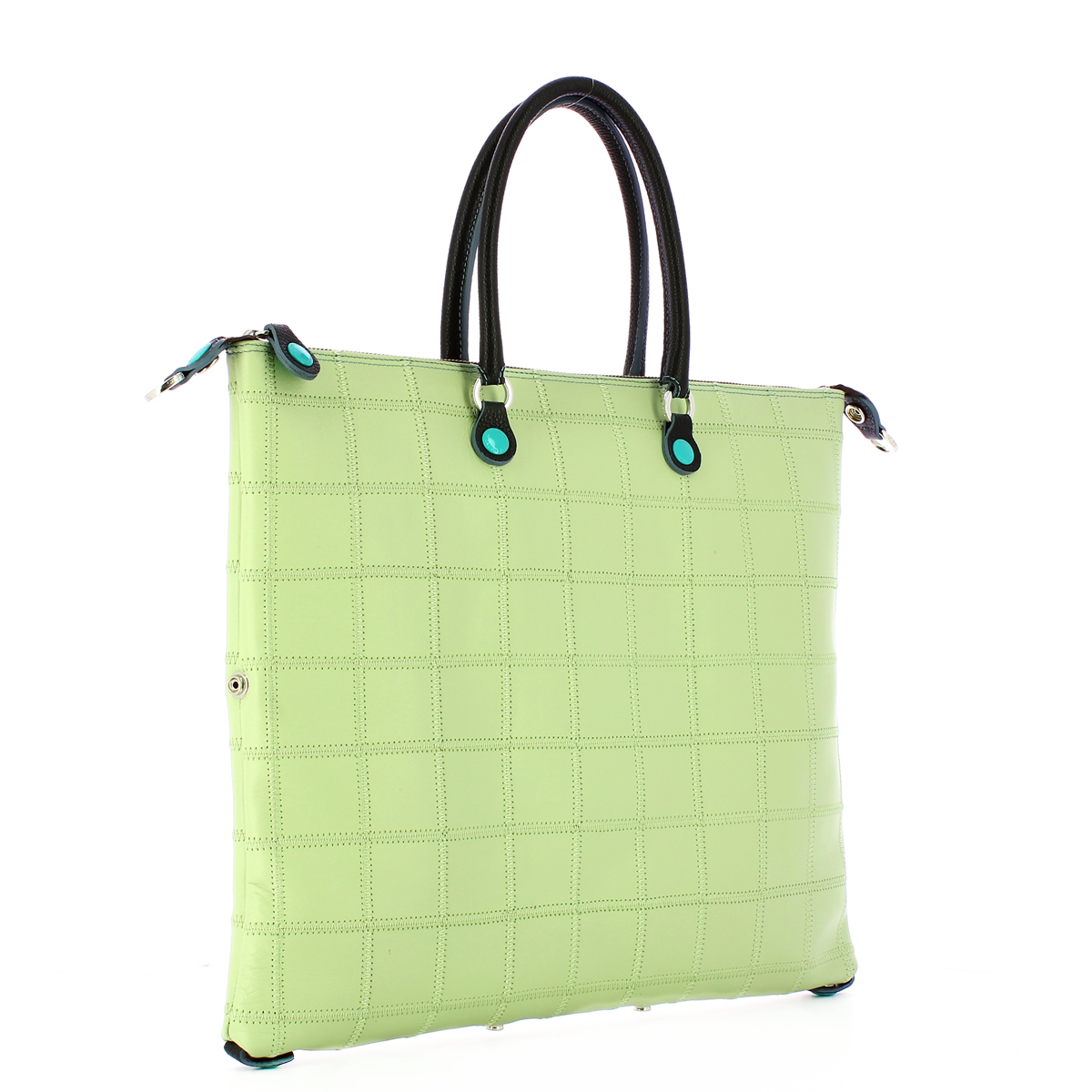 Gabs Borsa G43 L Patchwork in pelle opaca Celadon - 2