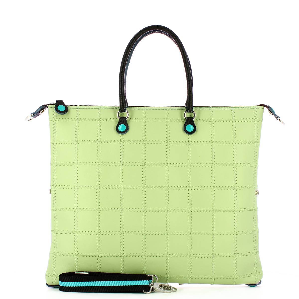 Gabs Borsa G43 L Patchwork in pelle opaca Celadon - 4