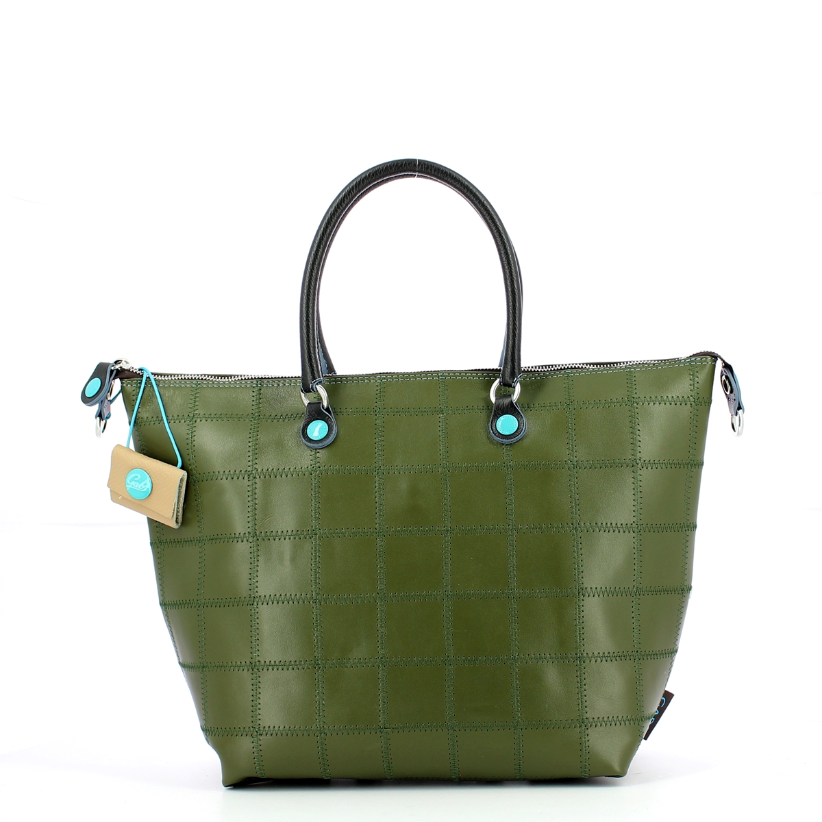 Gabs Borsa G43 L Patchwork in pelle opaca Celadon - 5