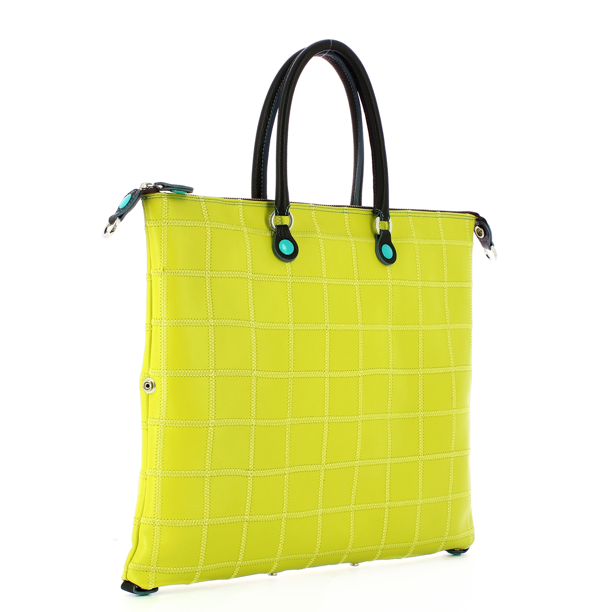 Gabs Borsa G43 L Patchwork in pelle opaca Pistacchio - 2