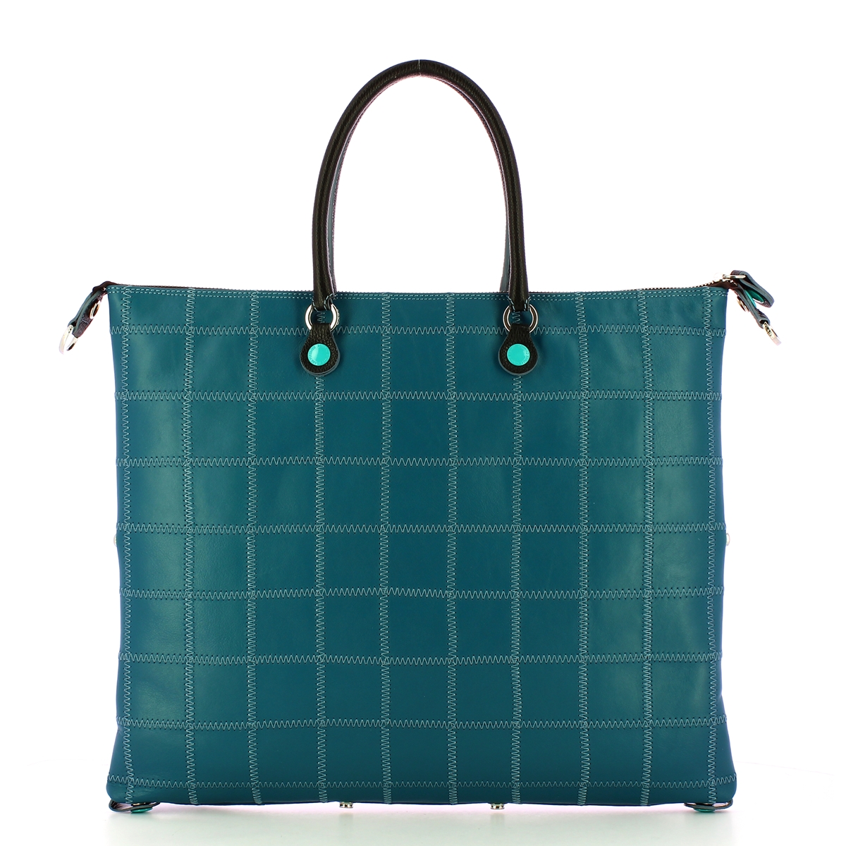 Gabs Borsa G43 L Patchwork in pelle opaca Oceano - 3