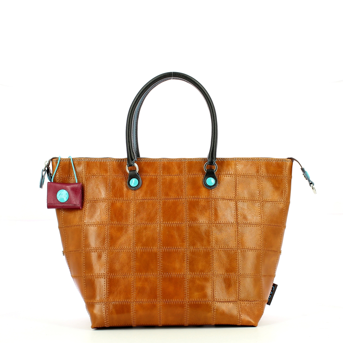 Gabs Borsa G43 L Patchwork in pelle lucida Bluette - 5