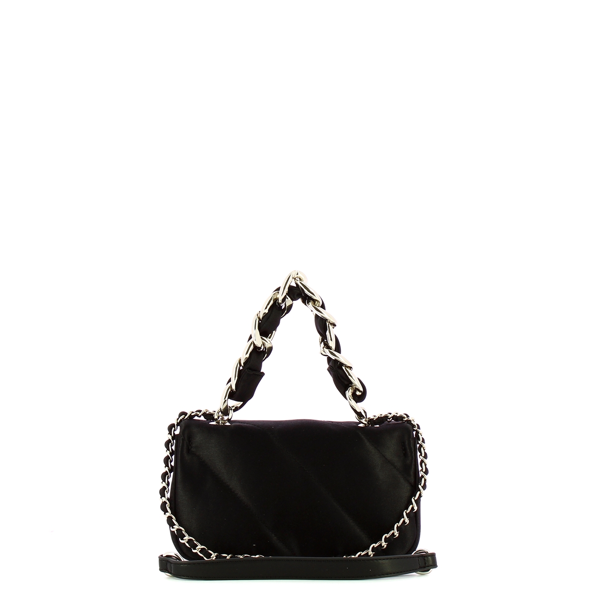 Gaëlle Mini Borsa a mano in satin Nero - 3