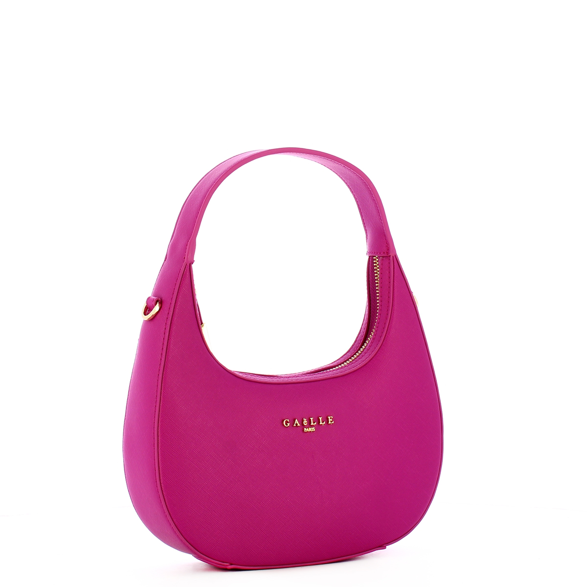 Gaëlle Mini Hobo Bag in similpelle saffiano Fucsia - 2