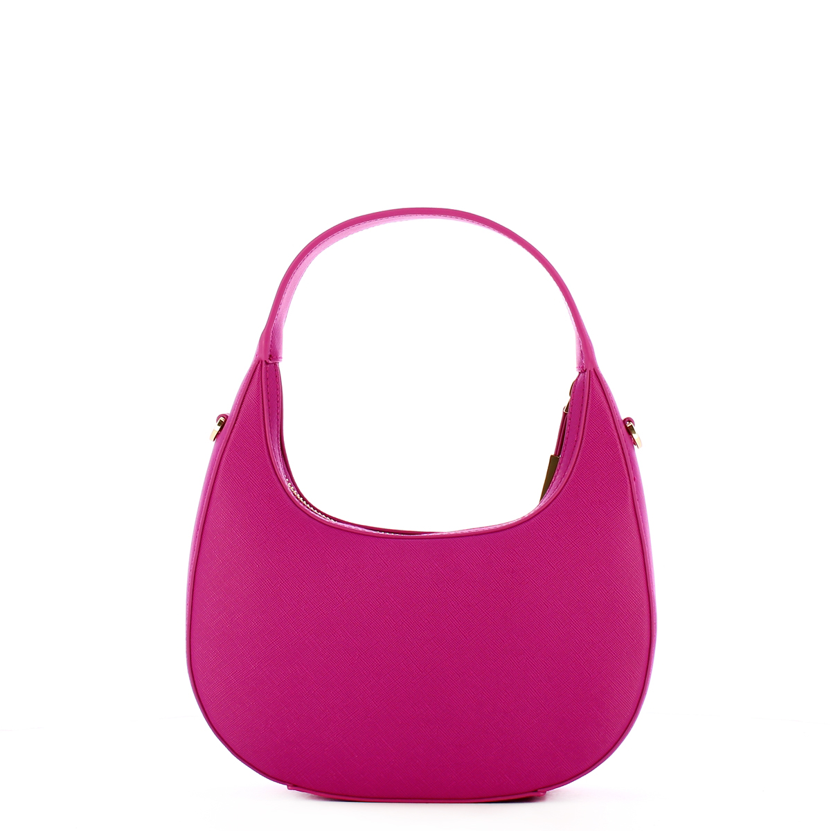 Gaëlle Mini Hobo Bag in similpelle saffiano Fucsia - 3