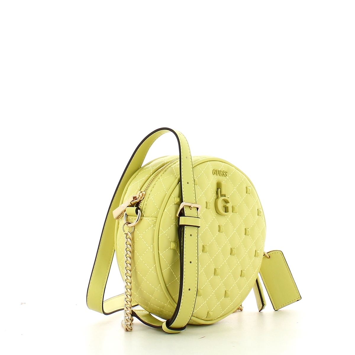 Guess Borsa a tracolla tonda Rue Rose Light Lime con borchie - 2