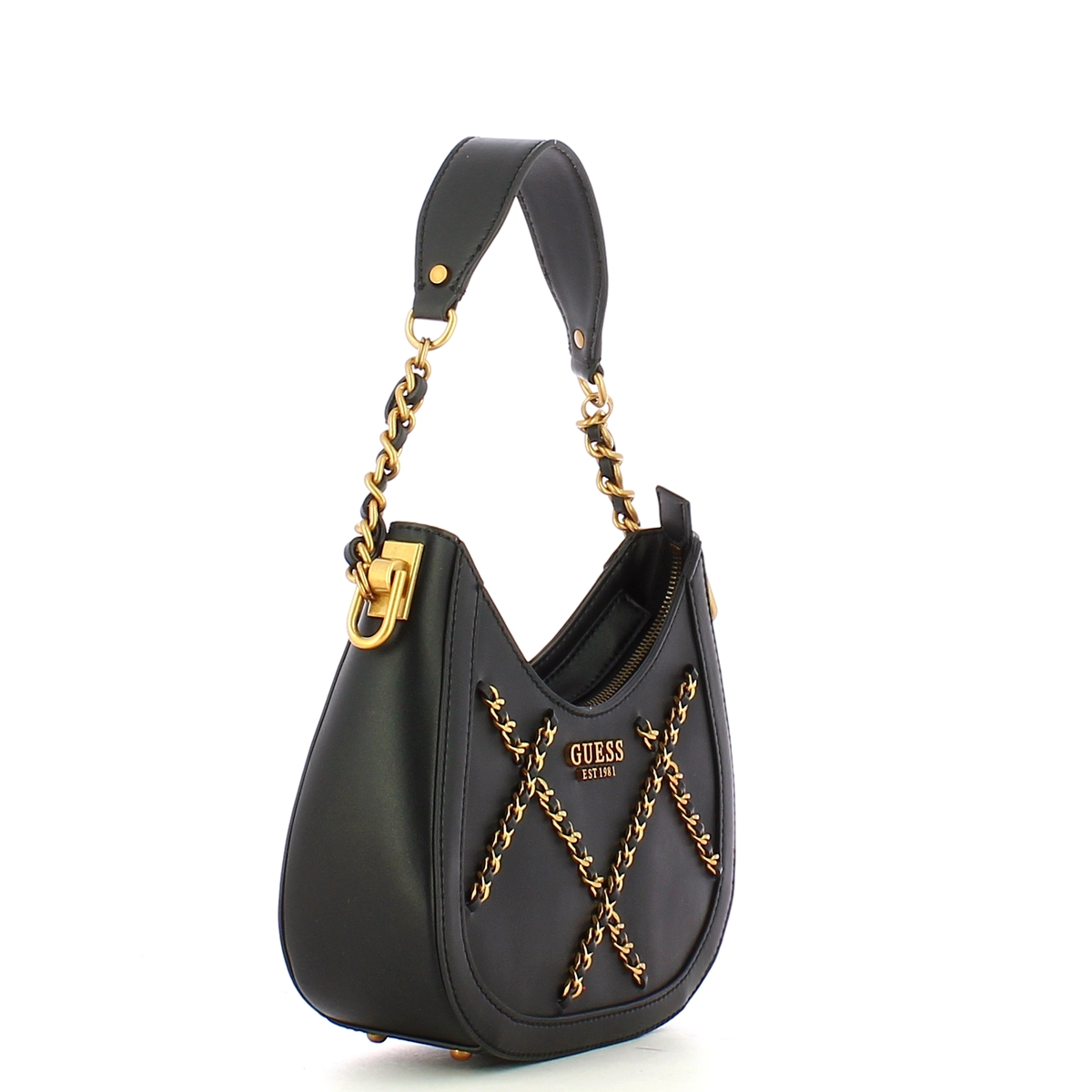 Guess Mini Hobo Bag Abey con catene Black - 2