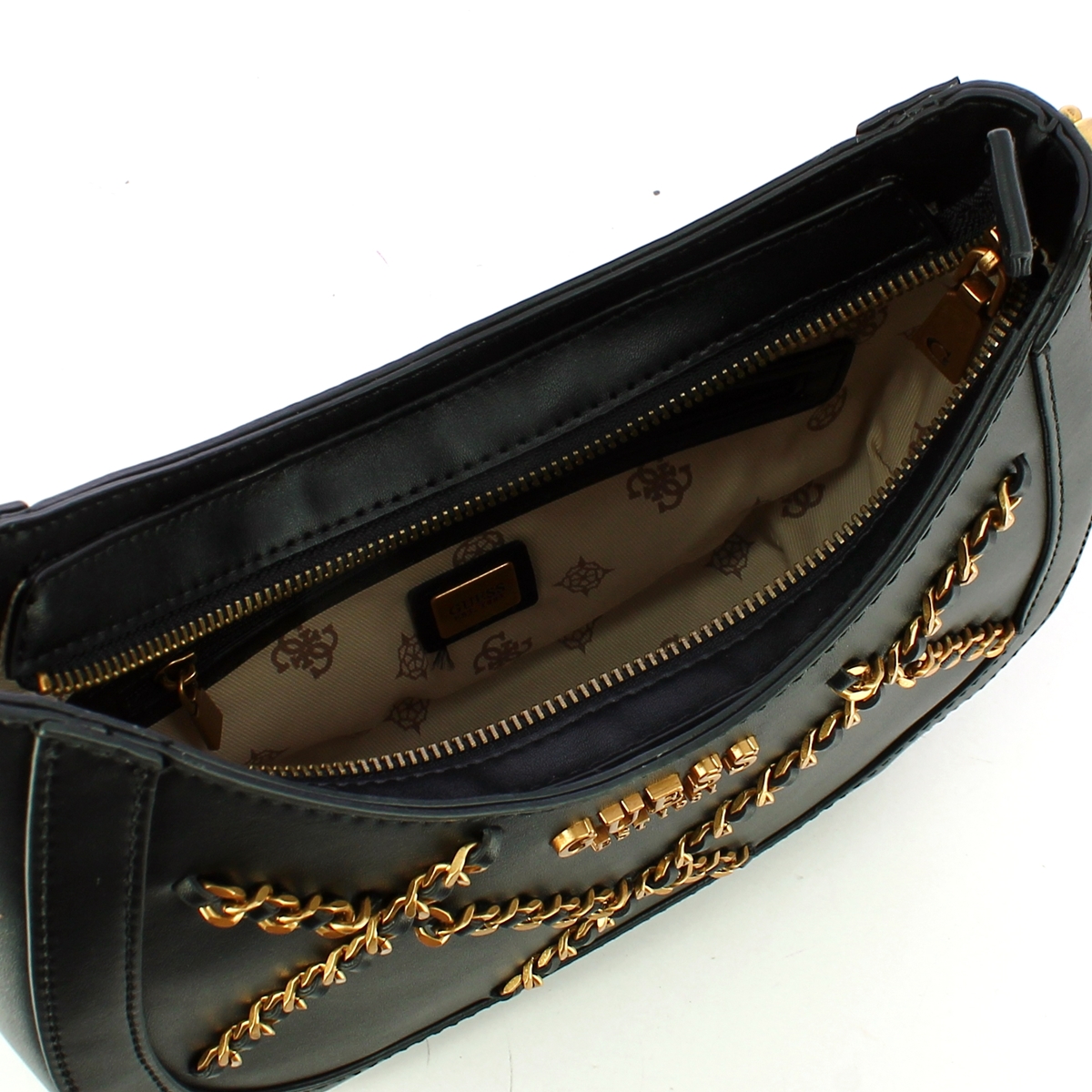 Guess Mini Hobo Bag Abey con catene Black - 4