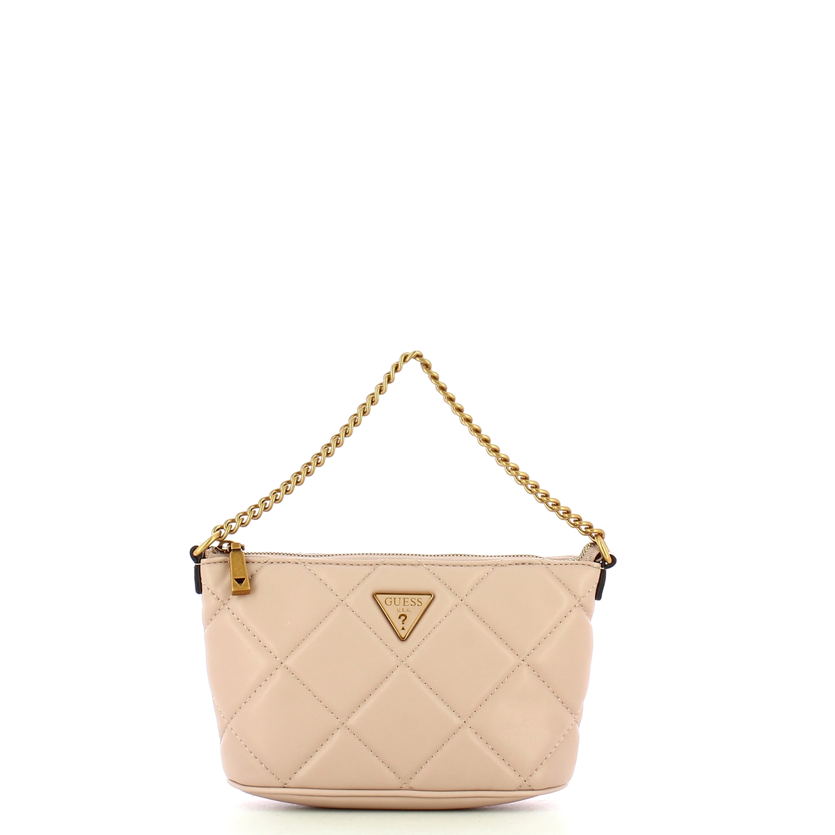 Guess Borsa a spalla trapuntata Cessily Nude - 4