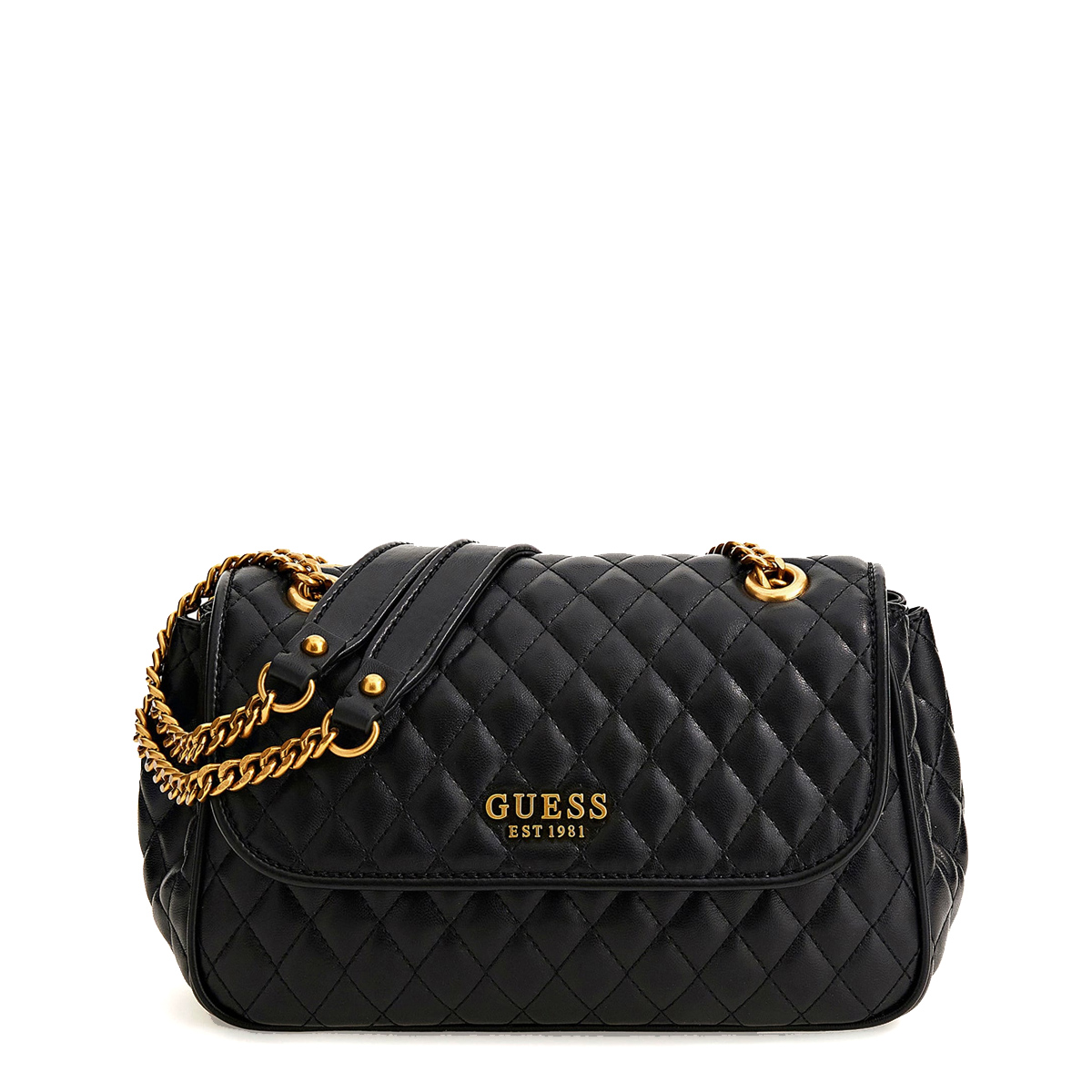 Guess Borsa a spalla trapuntata Maila Black - 1