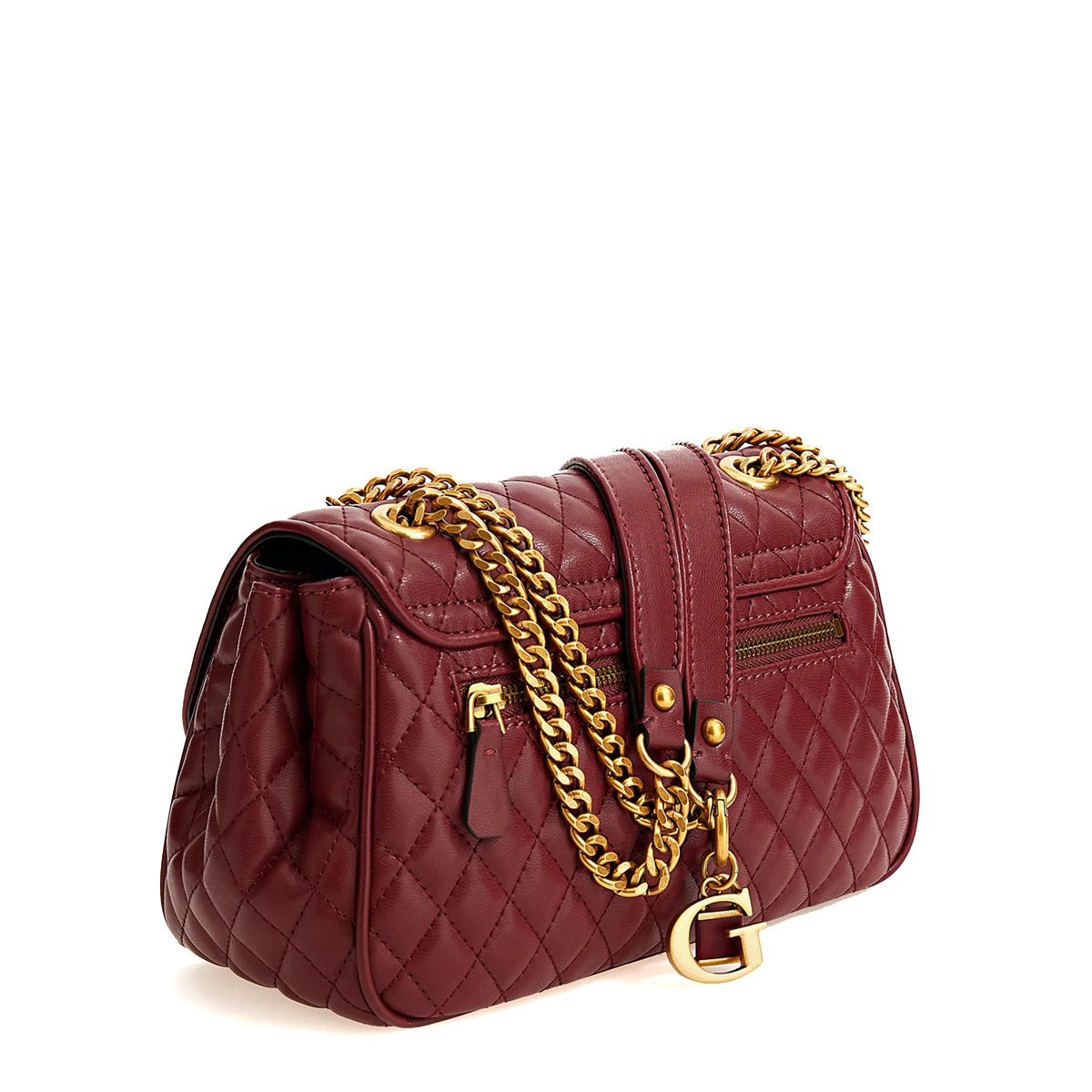 Guess Borsa a spalla trapuntata Maila Merlot - 2