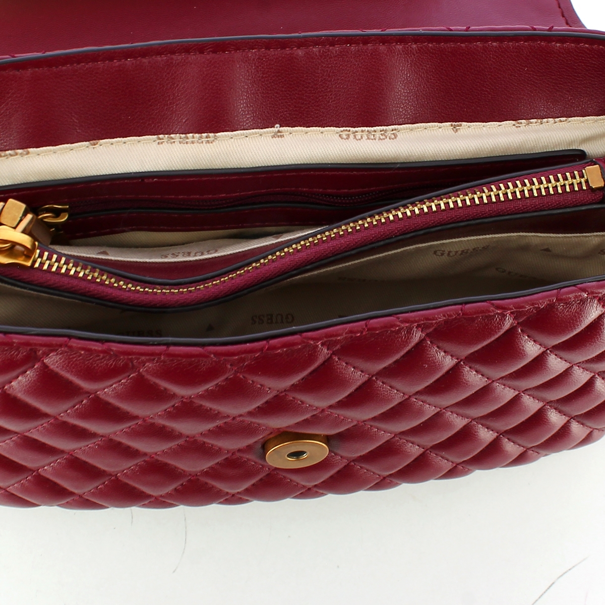 Guess Borsa a spalla trapuntata Maila Merlot - 4