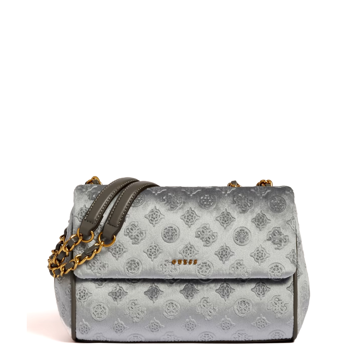 Guess Borsa a spalla Kimi in velluto Grey - 1