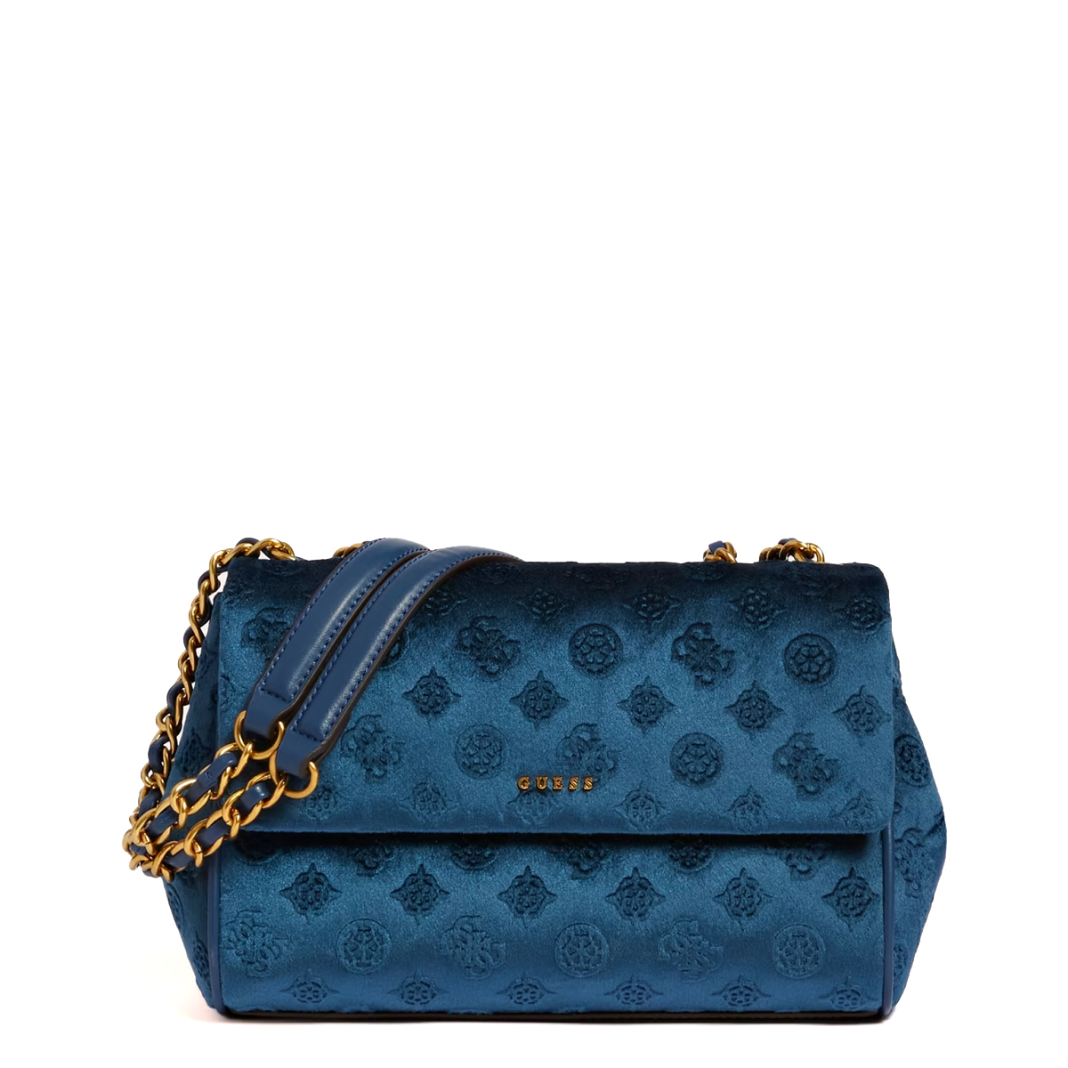 Guess Borsa a spalla Kimi in velluto Navy - 1