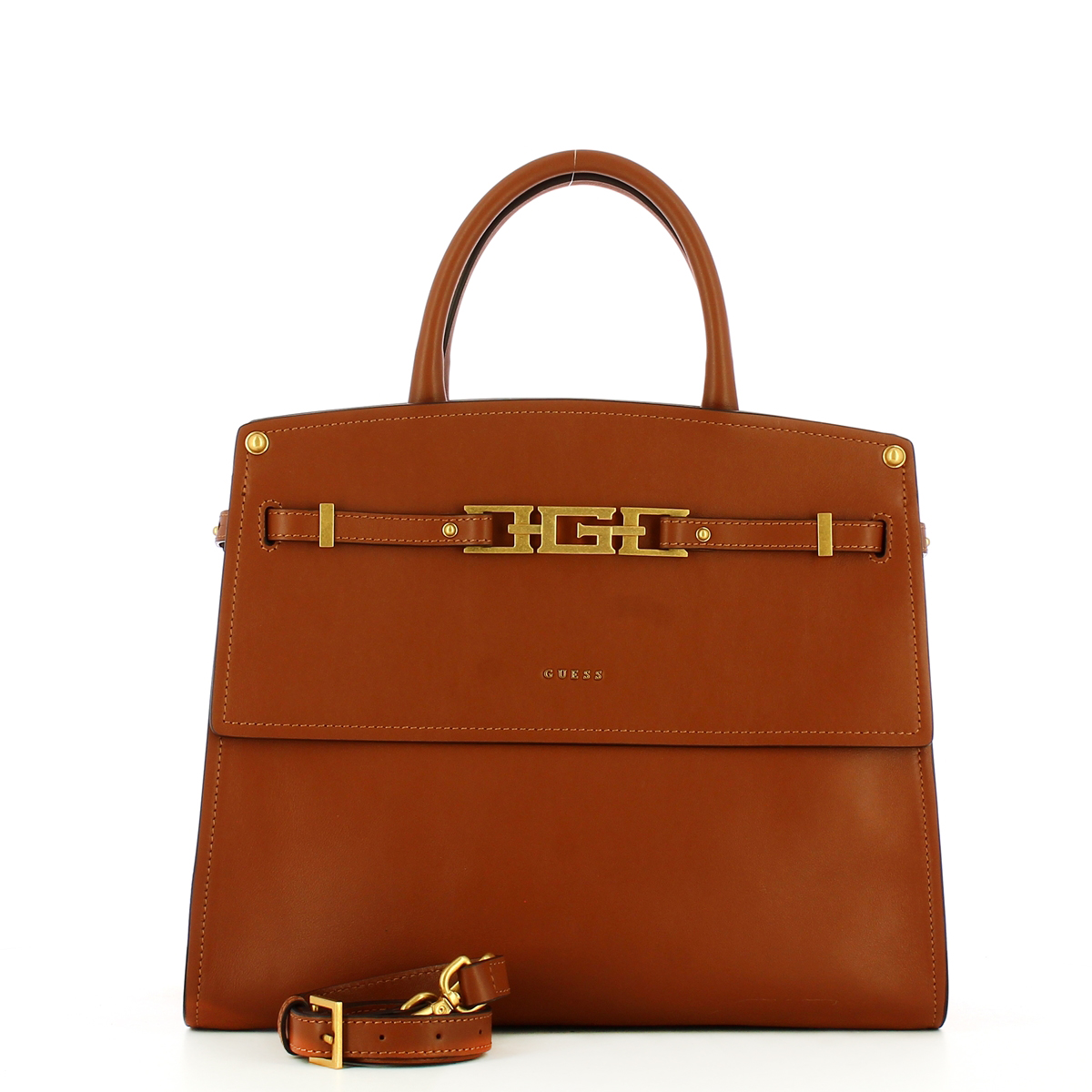 Guess Borsa a mano in pelle Cristina Cognac - 4