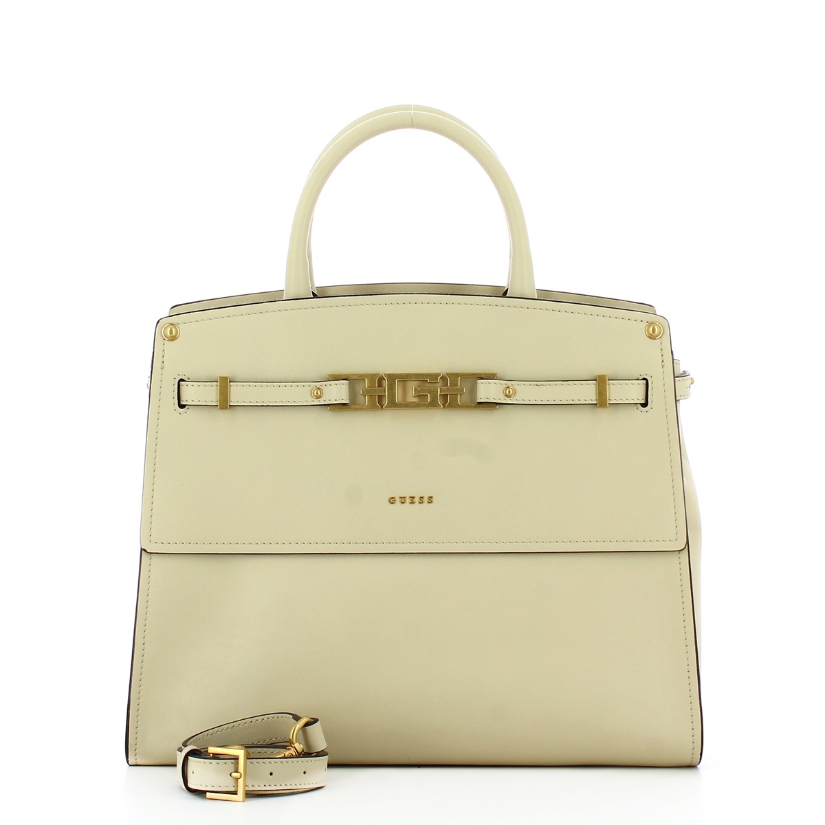 Guess Borsa a mano in pelle Cristina Ivory - 4