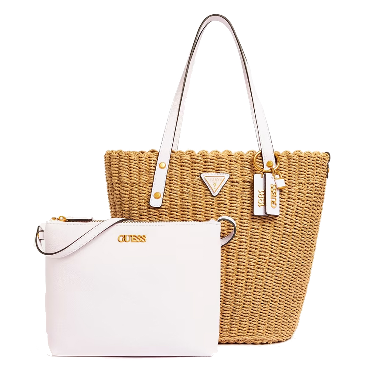 Guess Shopper in rafia Lilica Lilac - 3