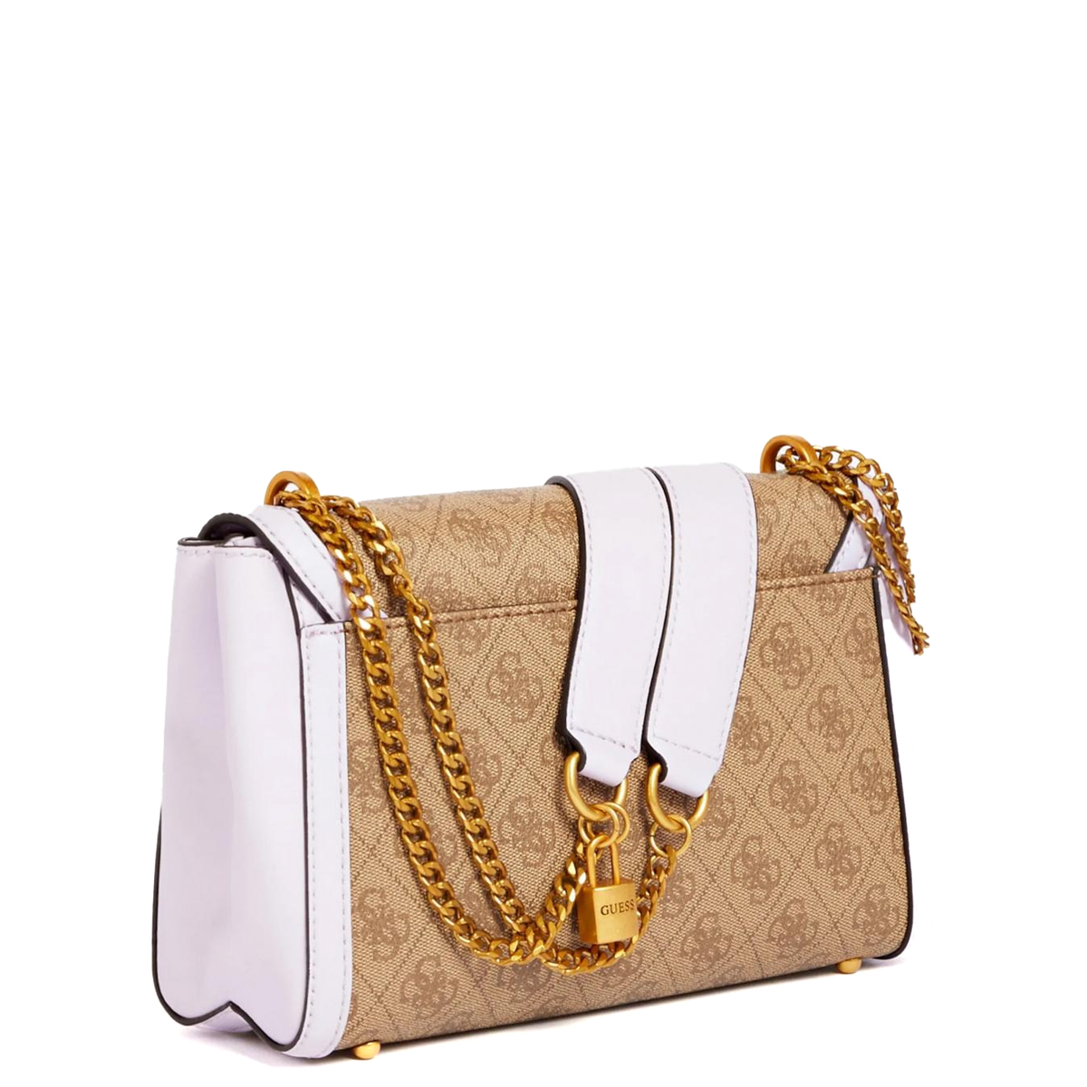 Guess Borsa a spalla Katey logata Latte Logo Liliac - 2