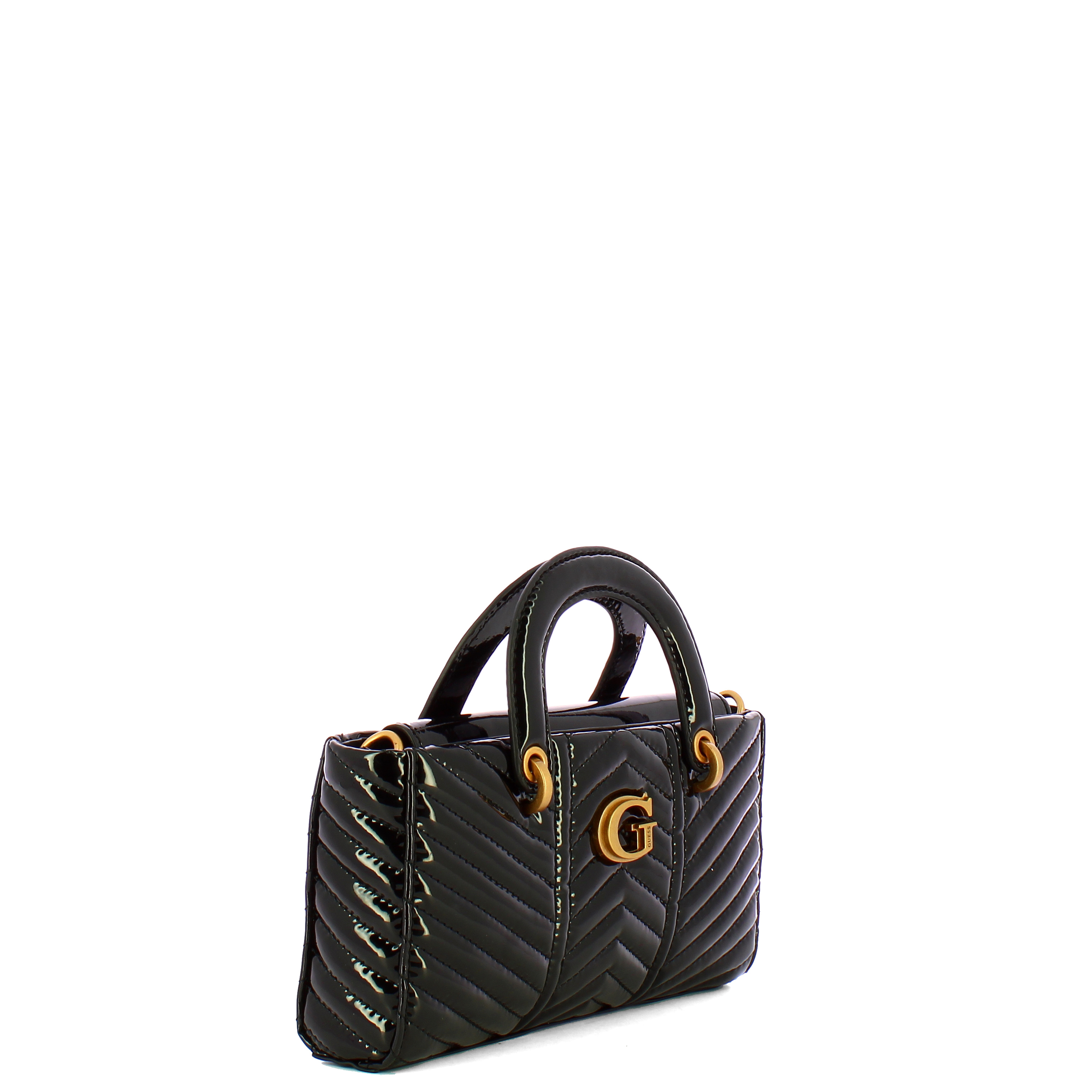 Guess Mini Borsa a mano Lovide vernice Black - 2