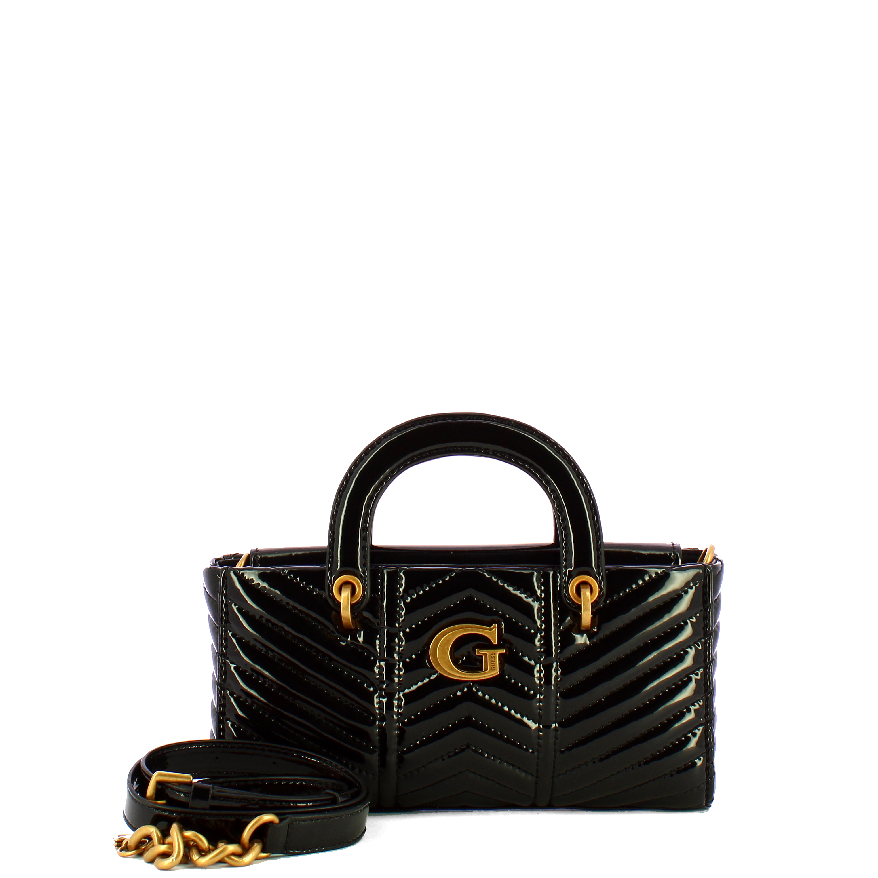 Guess Mini Borsa a mano Lovide vernice Black - 4