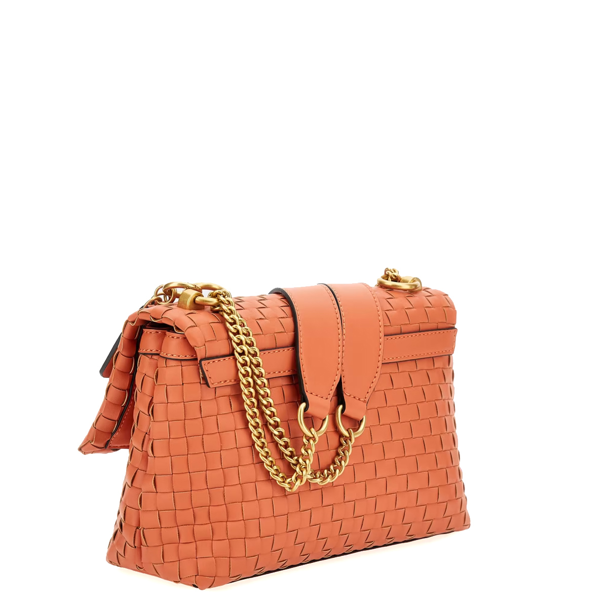 Guess Borsa a spalla Lisbet intrecciata Papaya - 2