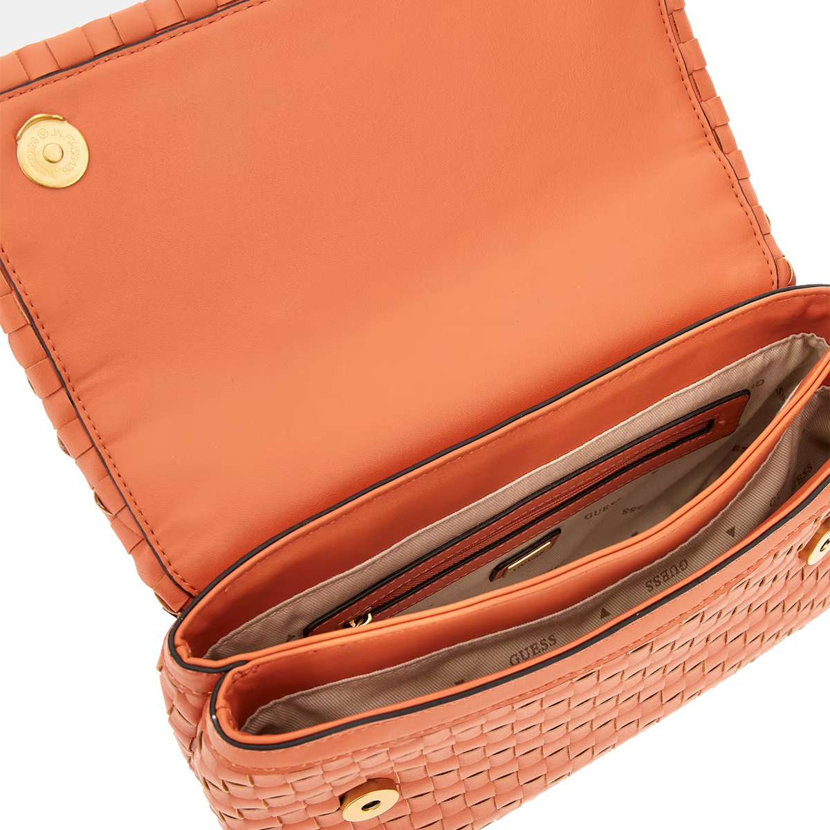 Guess Borsa a spalla Lisbet intrecciata Papaya - 3