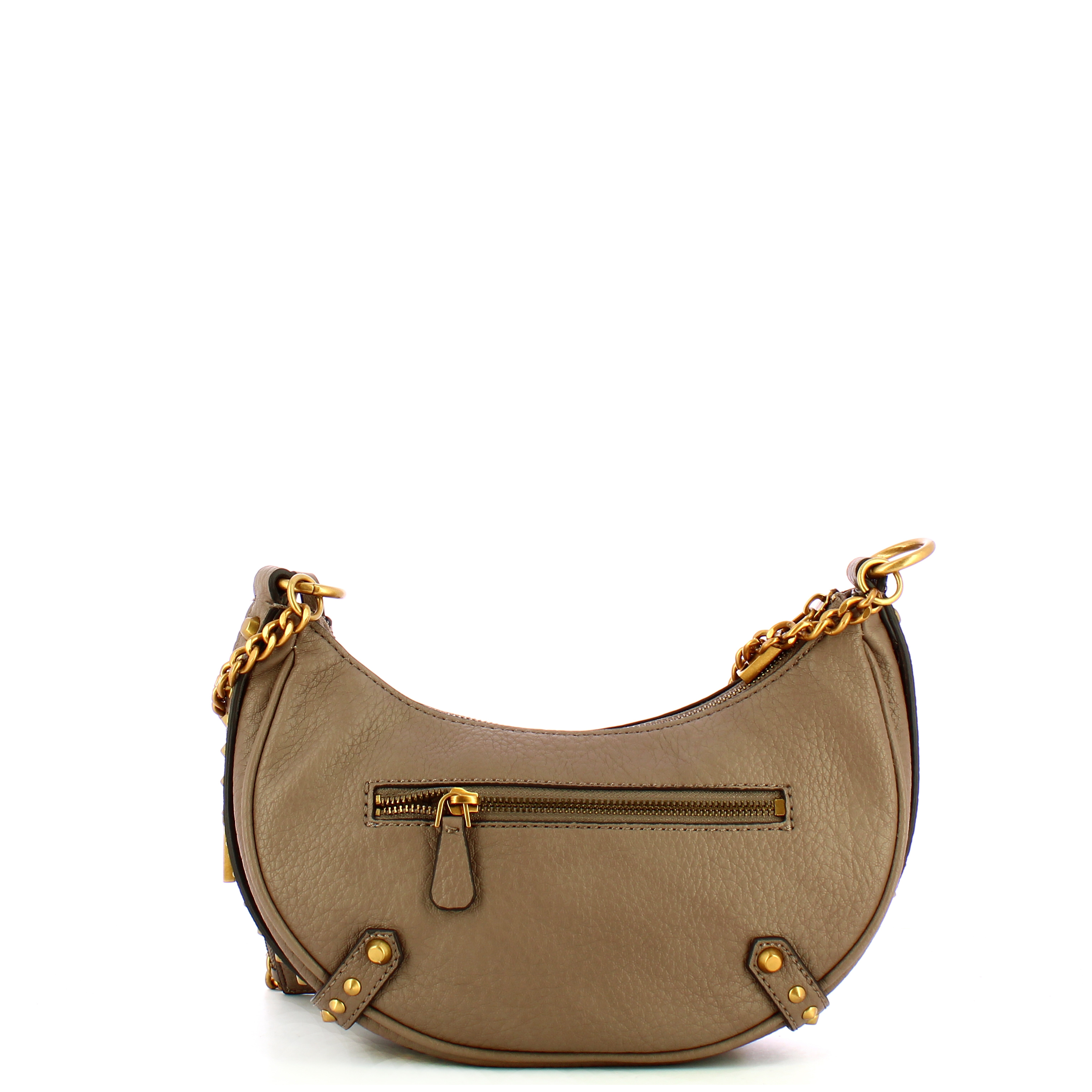 Guess Borsa a tracolla a mezzaluna Clelia con borchie Greystone - 3