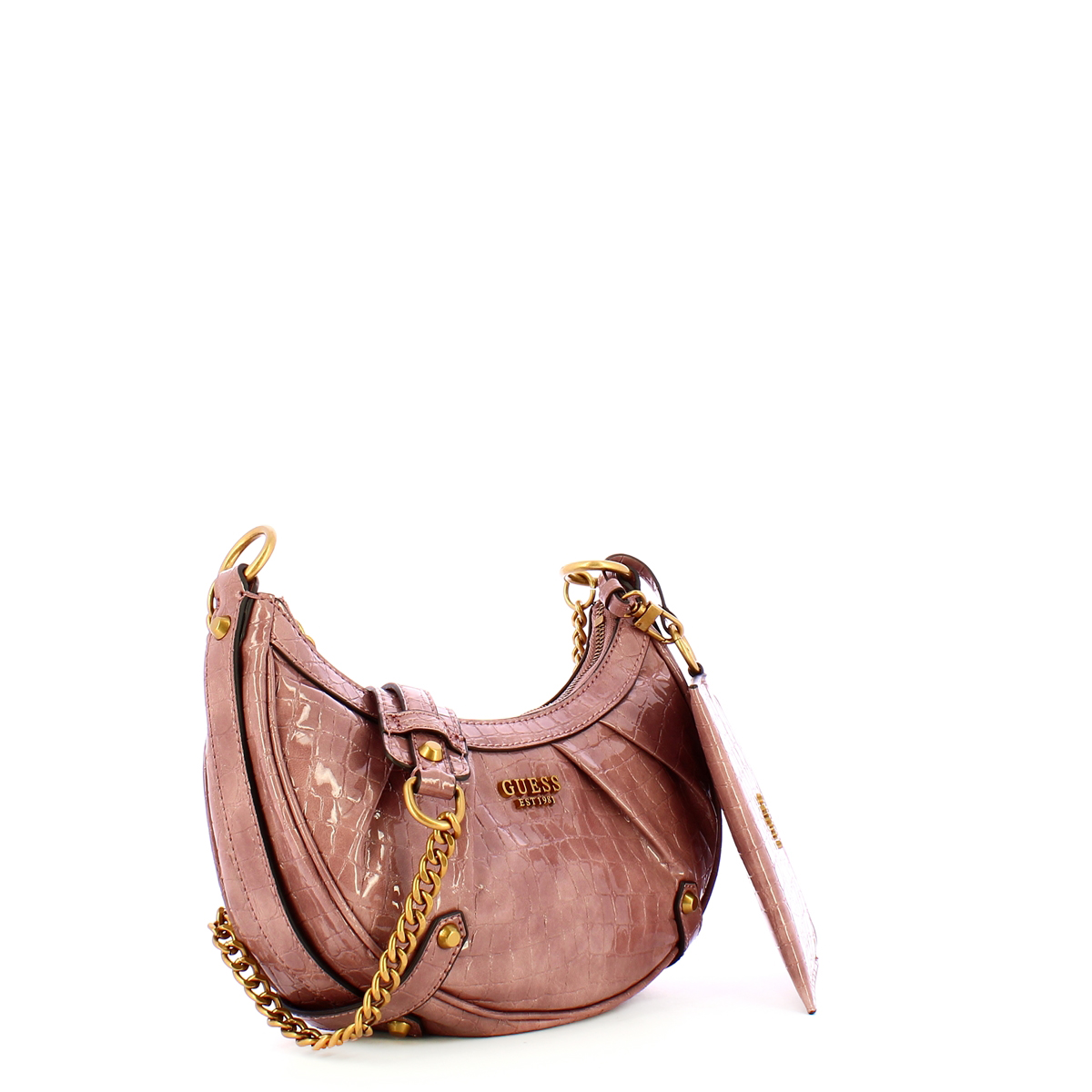 Guess Borsa a tracolla a mezzaluna Clelia Rosewood - 2