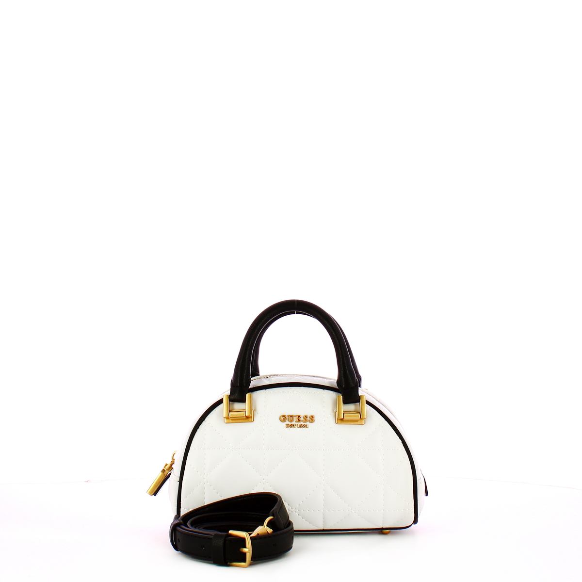 Guess Mini Borsa a mano Mildred trapuntata White - 4