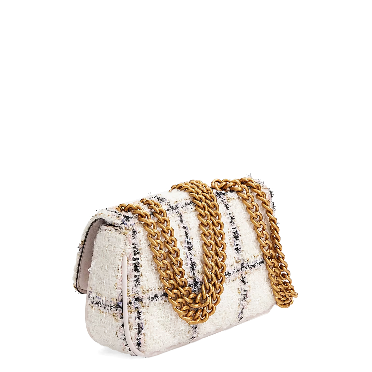 Guess Mini Borsa a tracolla Cessily Tweed White Multi - 2