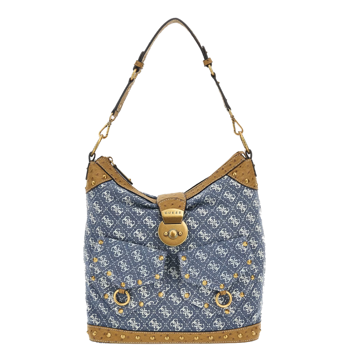 Guess Hobo Bag Sardinia Vintage Denim Logo - 1