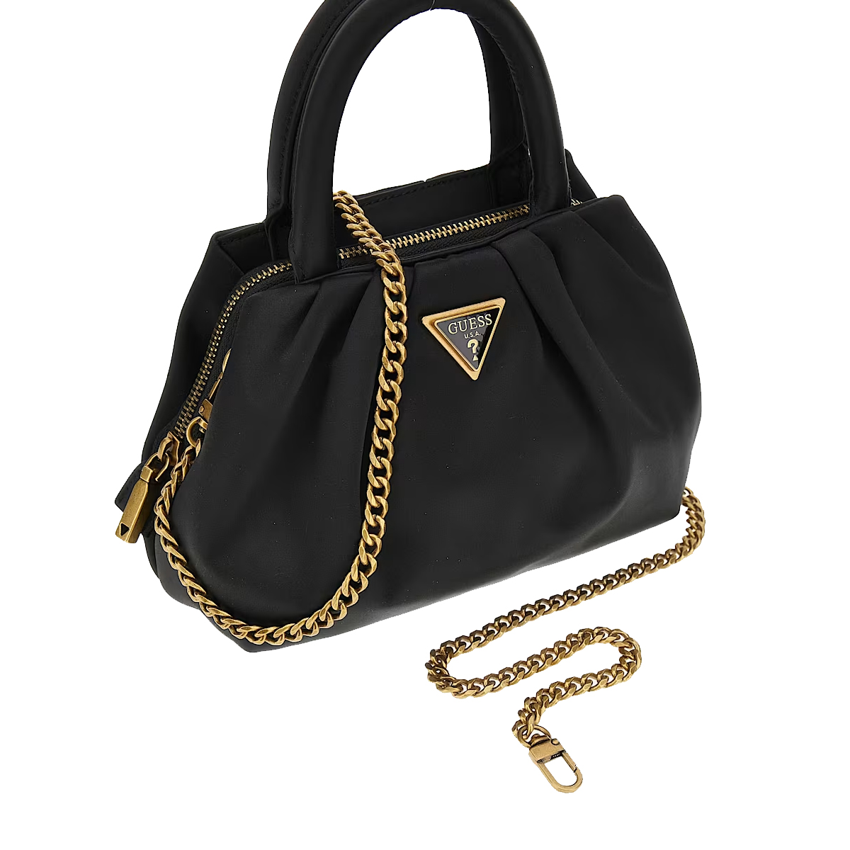 Guess Mini Borsa a mano Tori in satin Black - 3