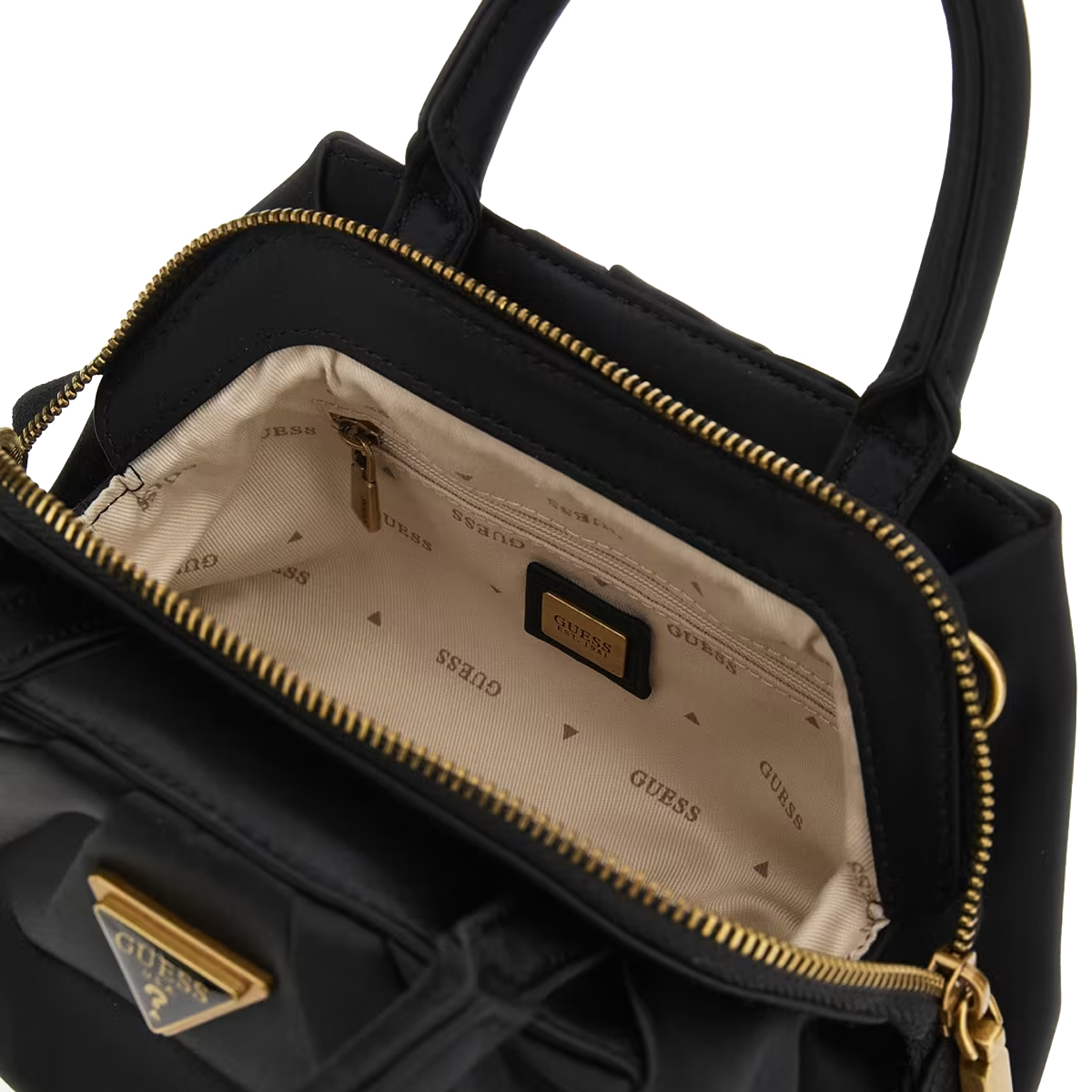 Guess Mini Borsa a mano Tori in satin Black - 4