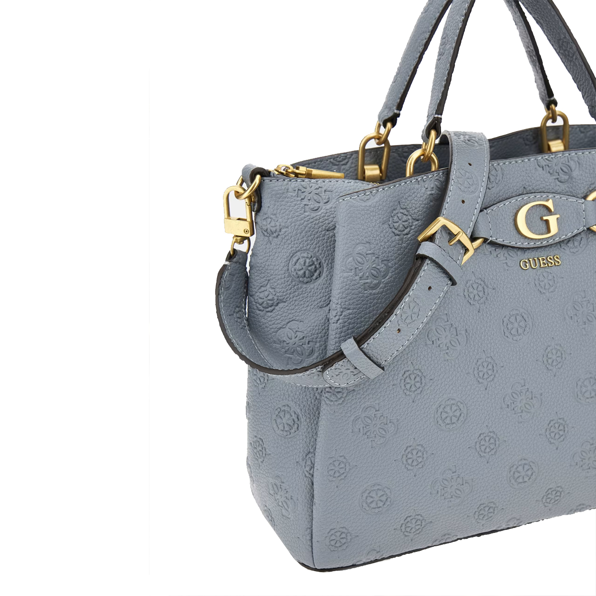 Guess Borsa a mano Izzy Peony Light Denim Logo - 3