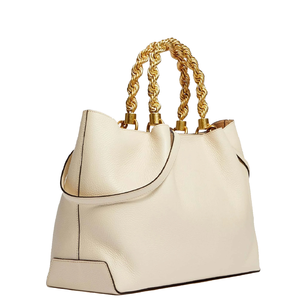 Guess Borsa a mano Aida Medium in pelle Ivory - 2