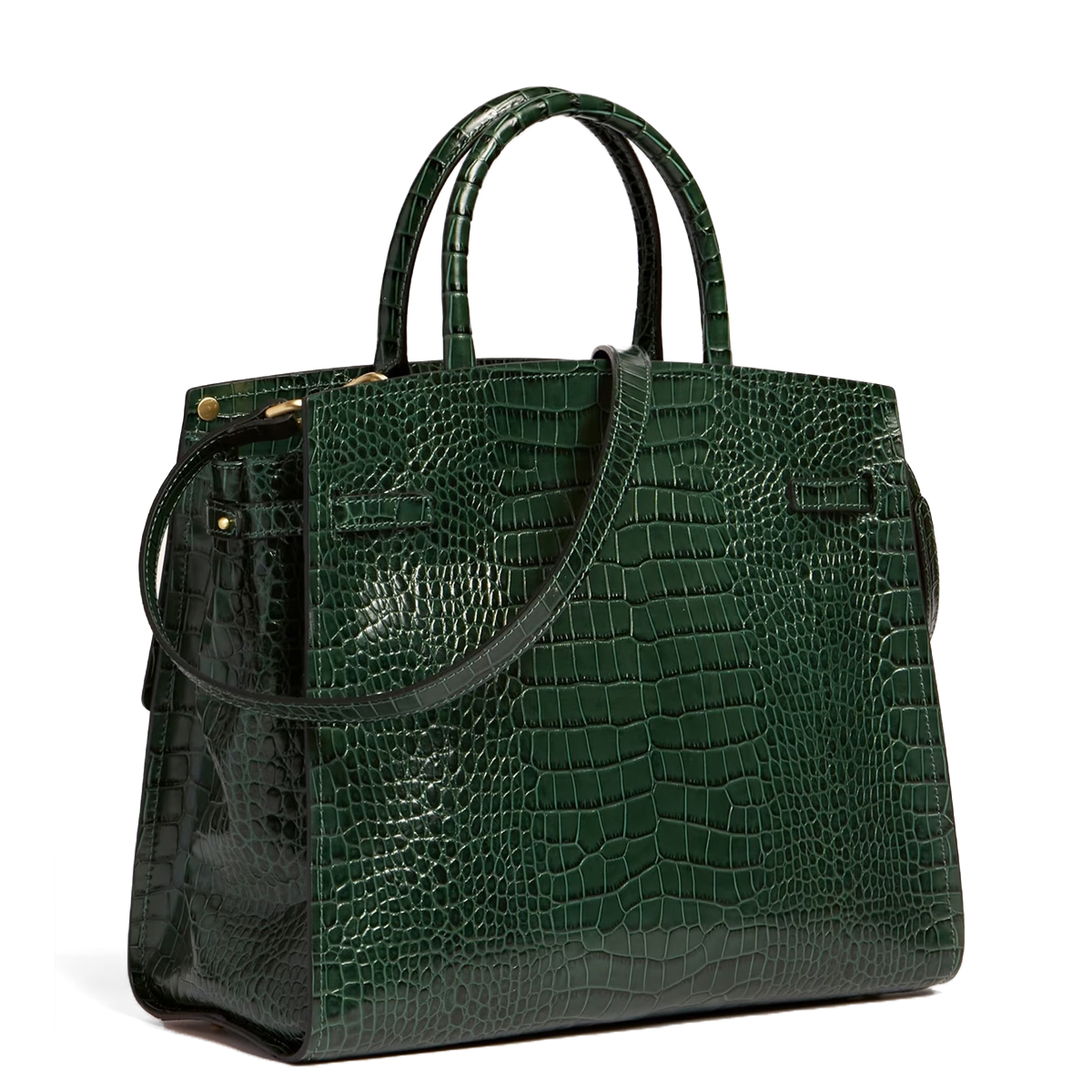 Guess Borsa a mano Megan in pelle Green - 2