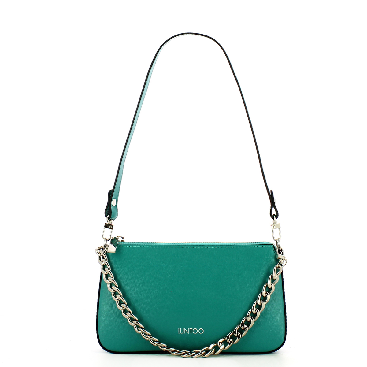 Iuntoo Sottospalla Eleganza in pelle Saffiano Tiffany - 1