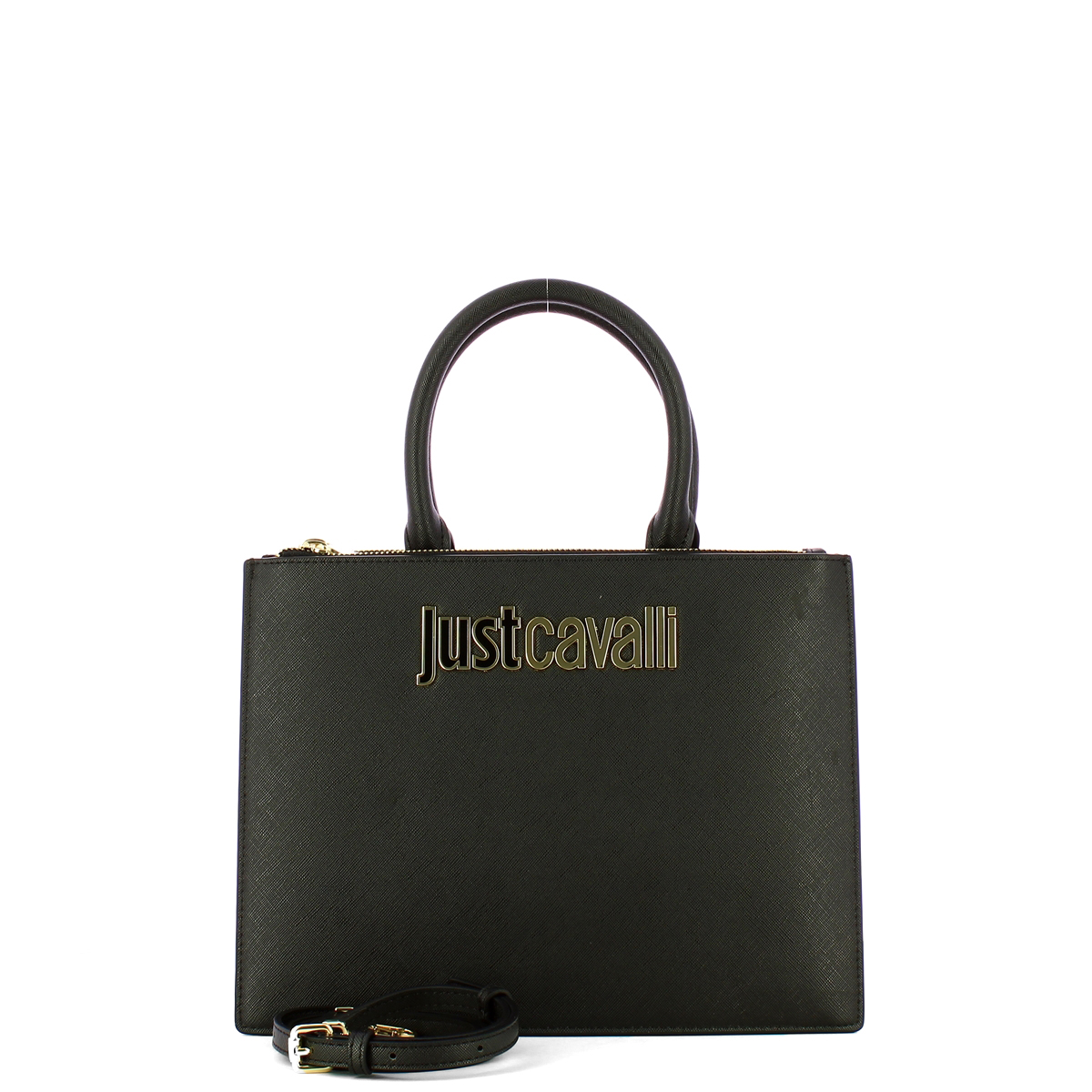 JCAV Borsa a mano Metal Lettering Black - 4