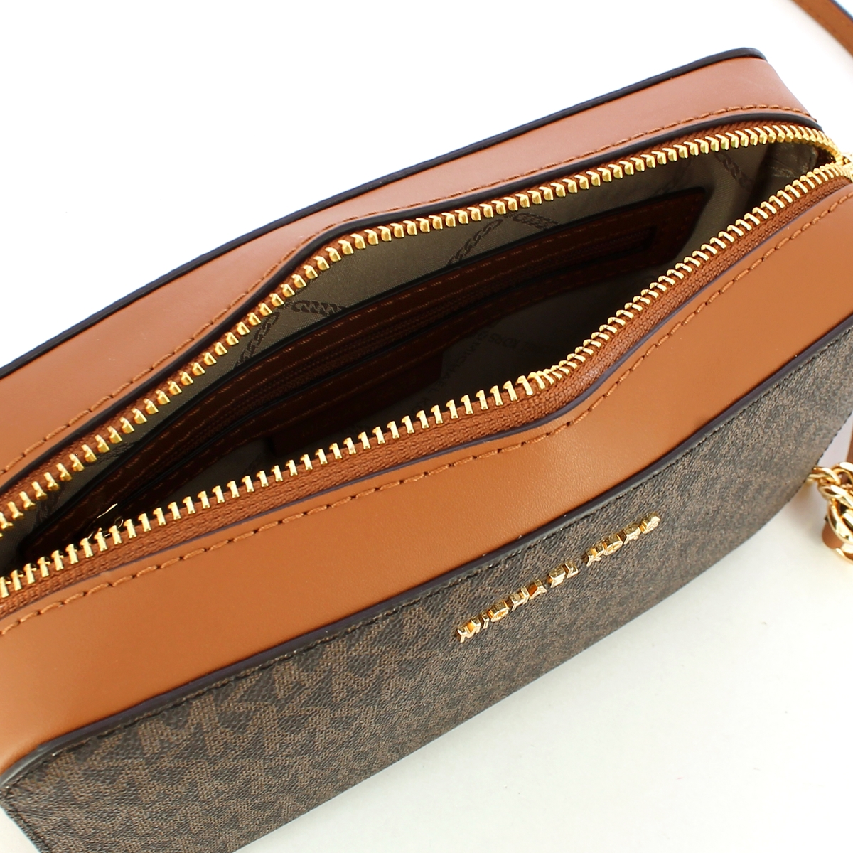 Michael Kors Borsa a tracolla Ginny logata Brown - 4