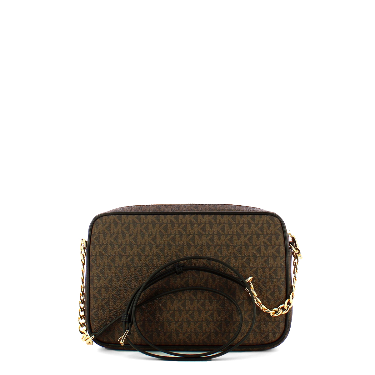 Michael Kors Borsa a tracolla Jet Set logata Brown Black - 3