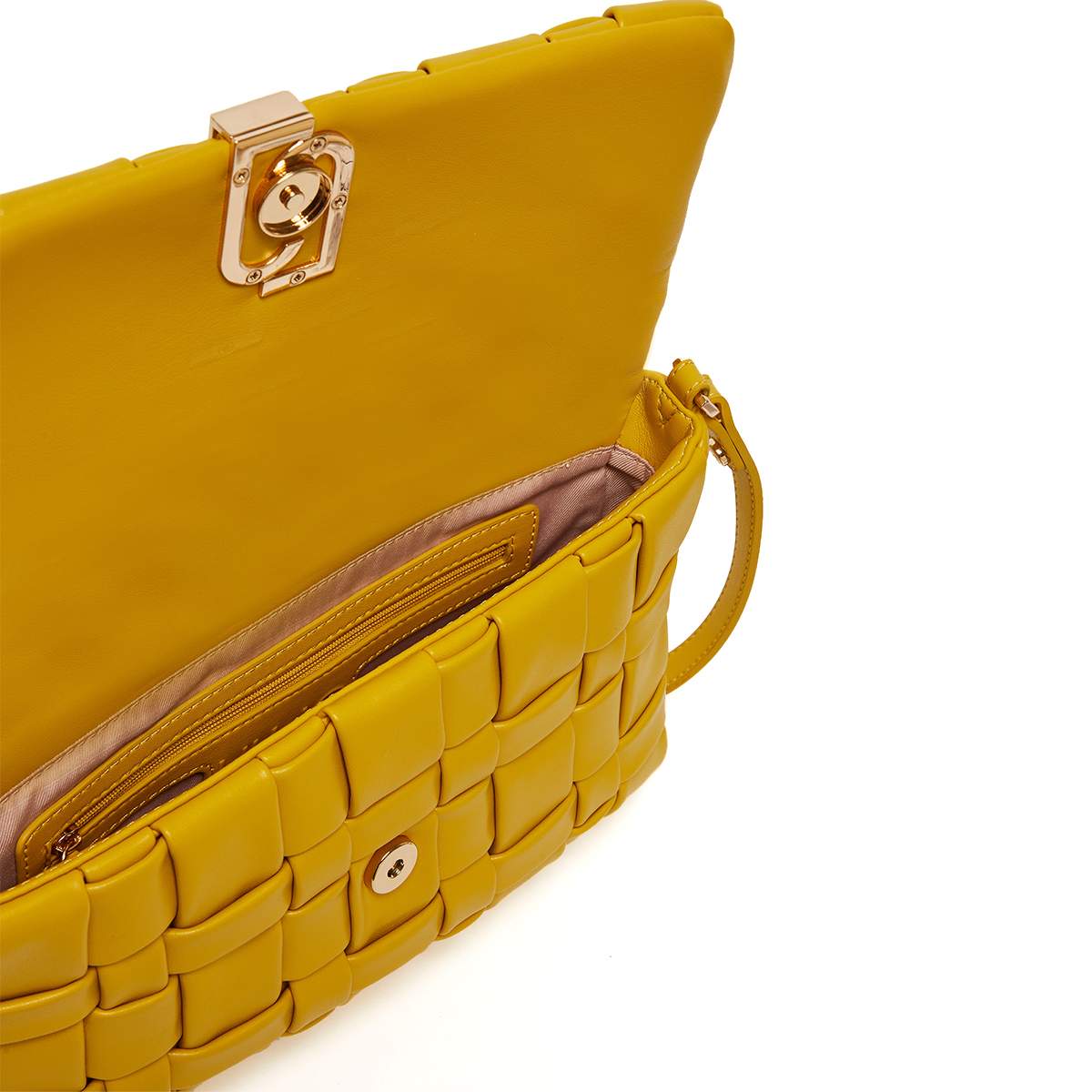 Liu Jo Borsa a tracolla Small intrecciata Ecosostenibile Light Yellow - 4