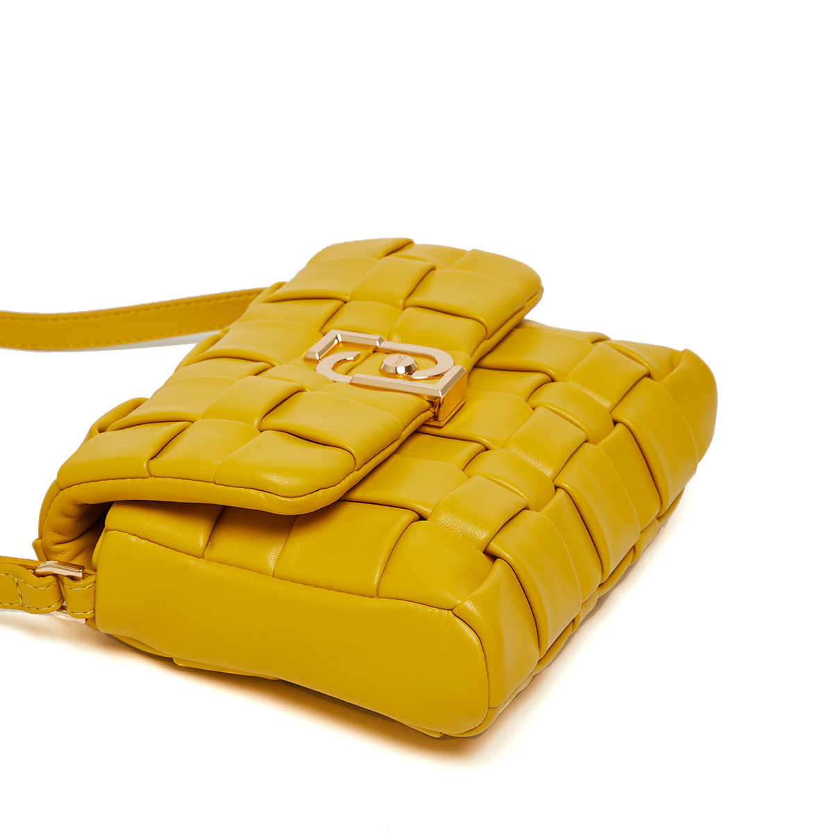 Liu Jo Borsa a tracolla Medium intrecciata Ecosostenibile Light Yellow - 4