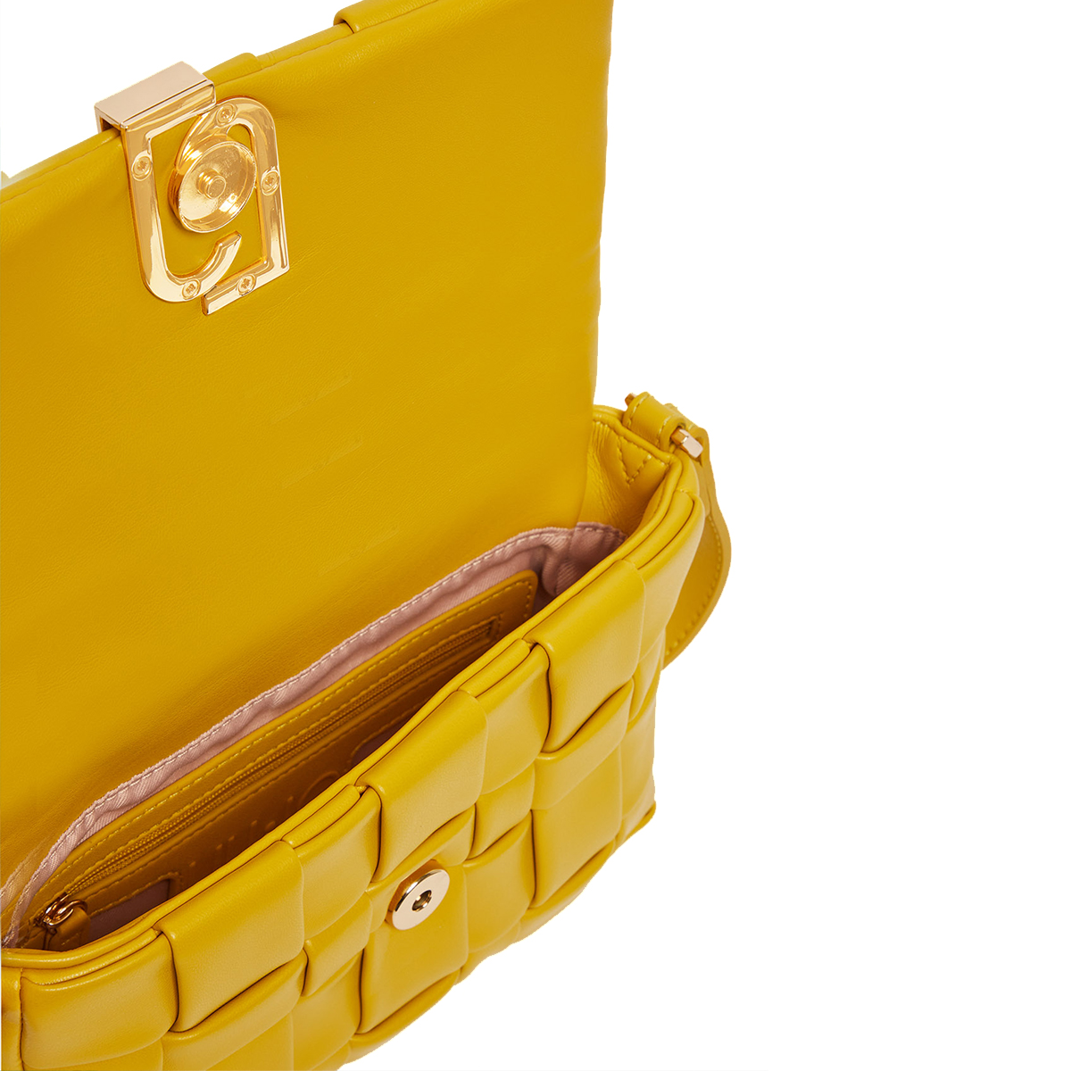 Liu Jo Borsa a tracolla Medium intrecciata Ecosostenibile Light Yellow - 5