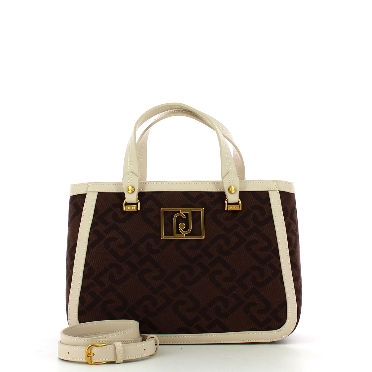 Liu Jo Borsa a mano logata Jacquard Terracotta True Champagne - 4