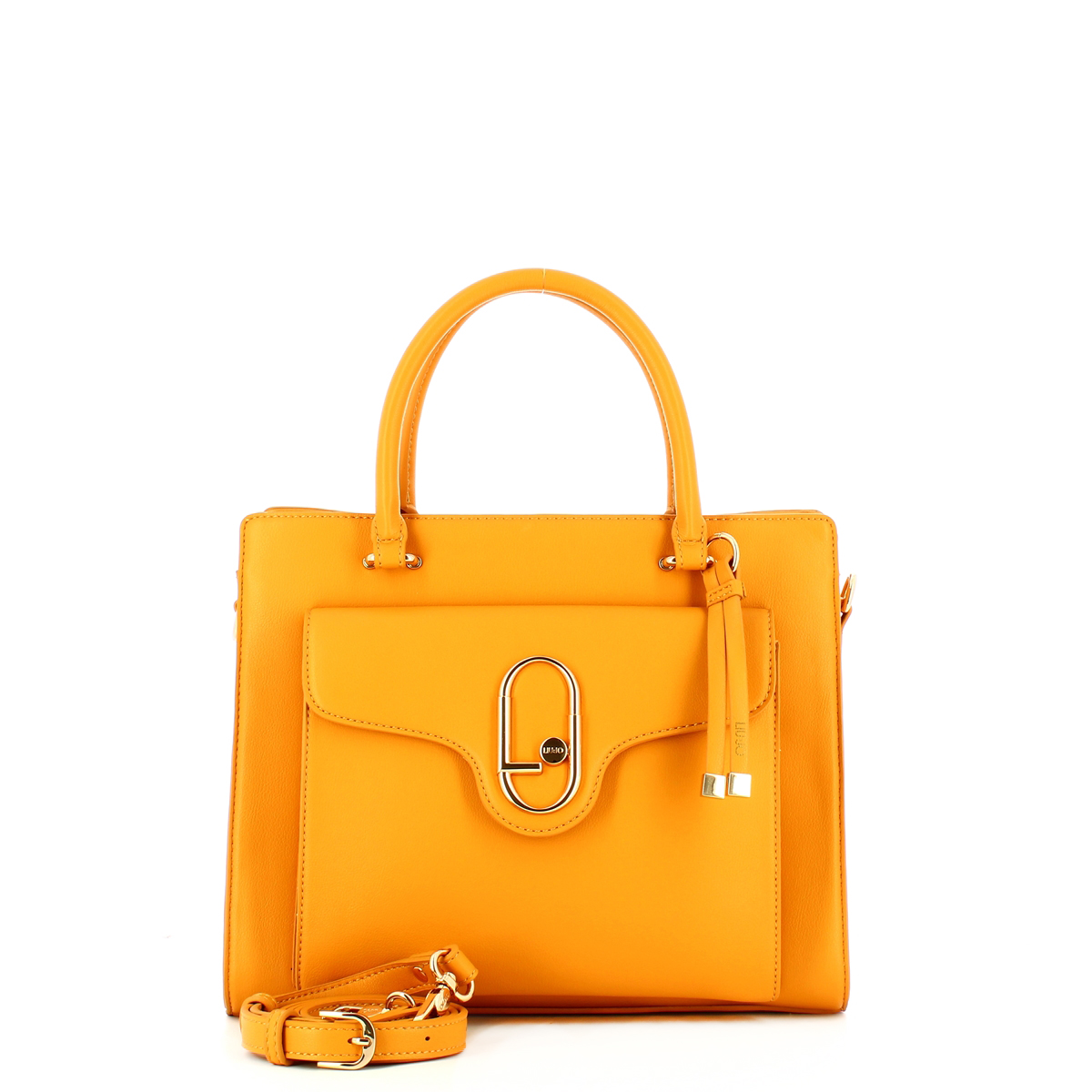 Liu Jo Borsa a mano con logo Mineral Yellow - 4