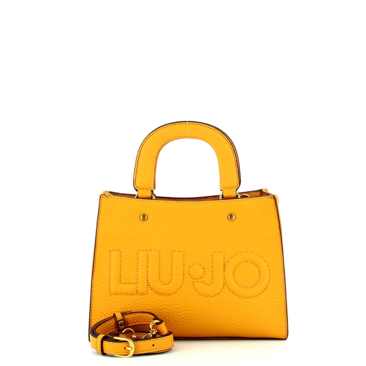 Liu Jo Mini Borsa a mano con logo Mineral Yellow - 4